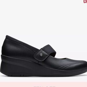Clarks Black Women's Mules with Strap